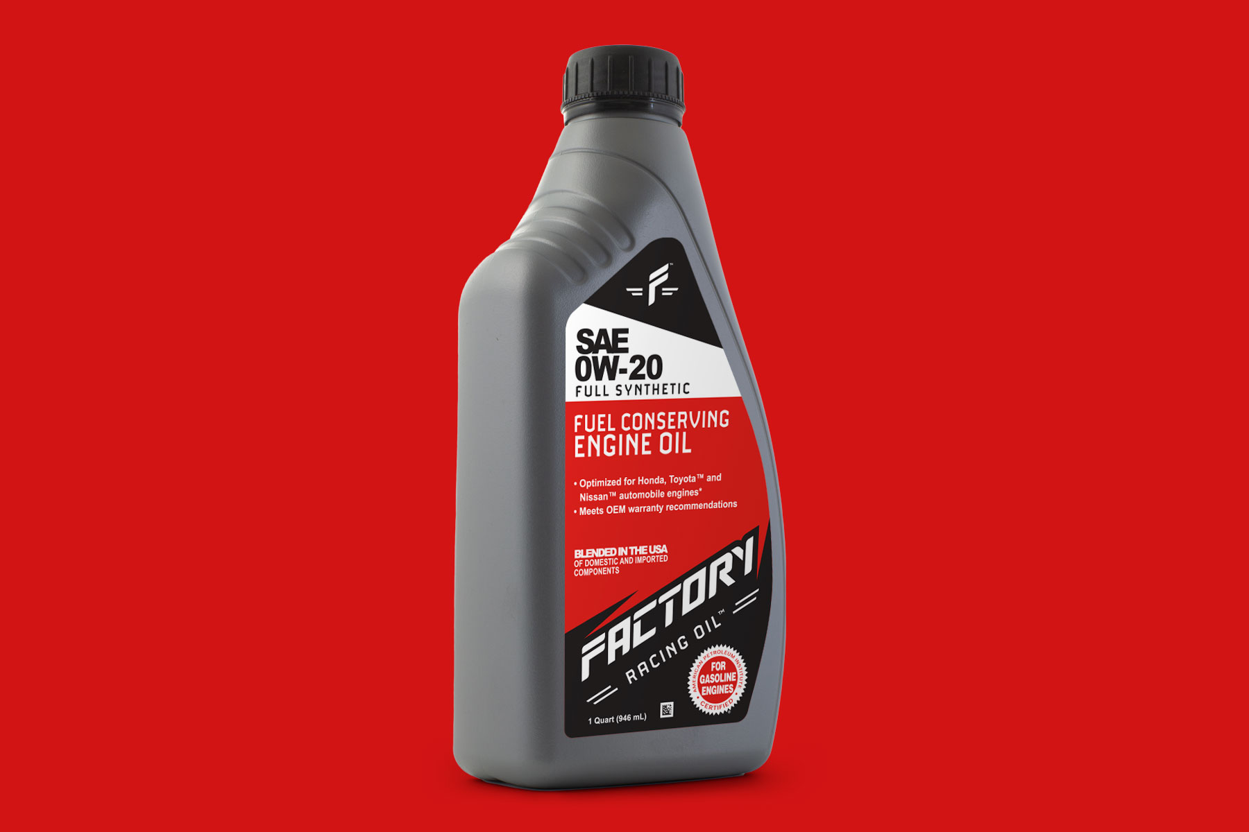 Factory Racing Oil 0W-20 quart bottle